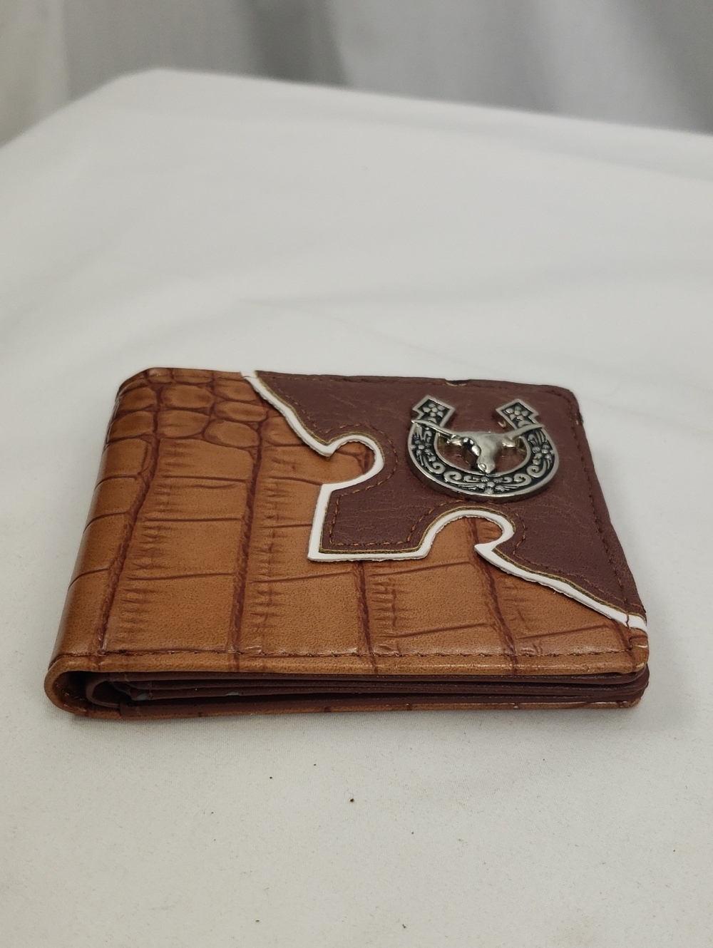 Men's Western Bifold Ostrich Brown Wallet